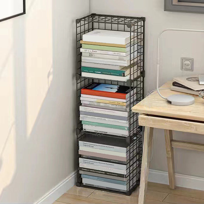 Contemporary Geometric Book Shelf 8.66" Wide Metal Shelf Bookcase
