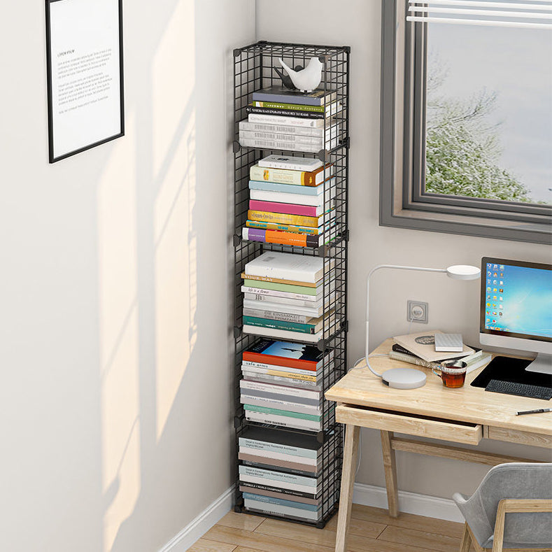 Contemporary Geometric Book Shelf 8.66" Wide Metal Shelf Bookcase