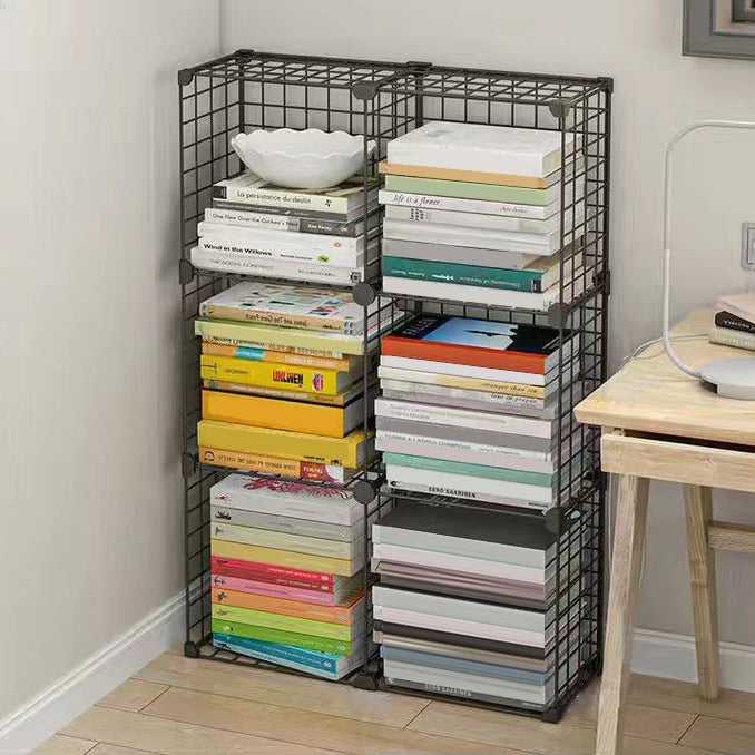 Contemporary Geometric Book Shelf 8.66" Wide Metal Shelf Bookcase