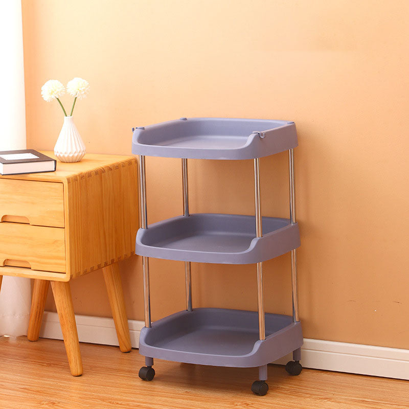 Modern Plastic Bookcase White Geometric Bookshelf for Any Room