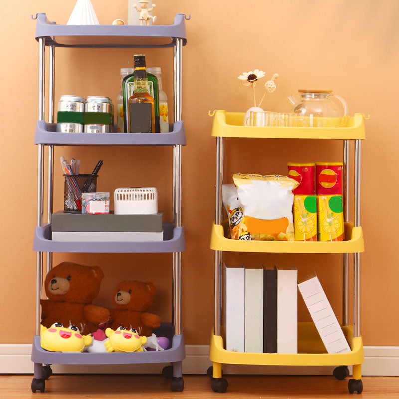 Modern Plastic Bookcase White Geometric Bookshelf for Any Room