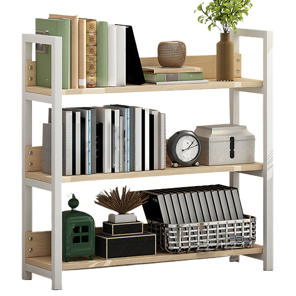 Open Multi-layer Bookshelf Modern Steel Wood Home Living Room Bookcase