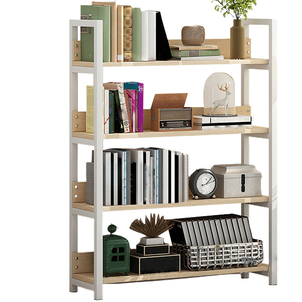 Open Multi-layer Bookshelf Modern Steel Wood Home Living Room Bookcase