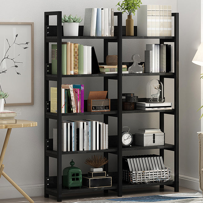 Open Multi-layer Bookshelf Modern Steel Wood Home Living Room Bookcase