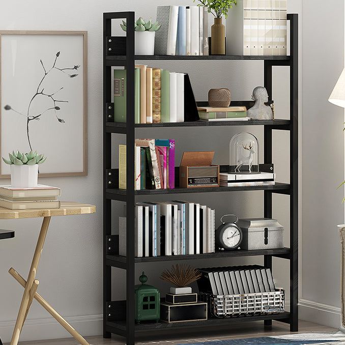 Open Multi-layer Bookshelf Modern Steel Wood Home Living Room Bookcase