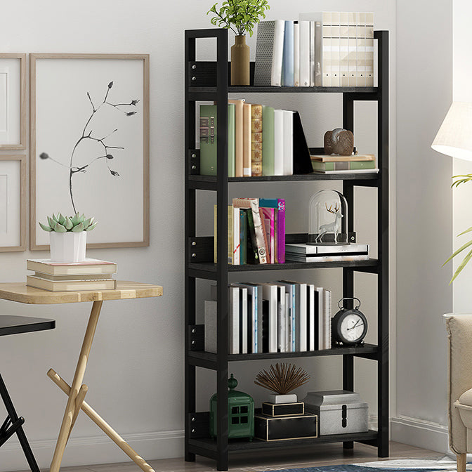 Open Multi-layer Bookshelf Modern Steel Wood Home Living Room Bookcase