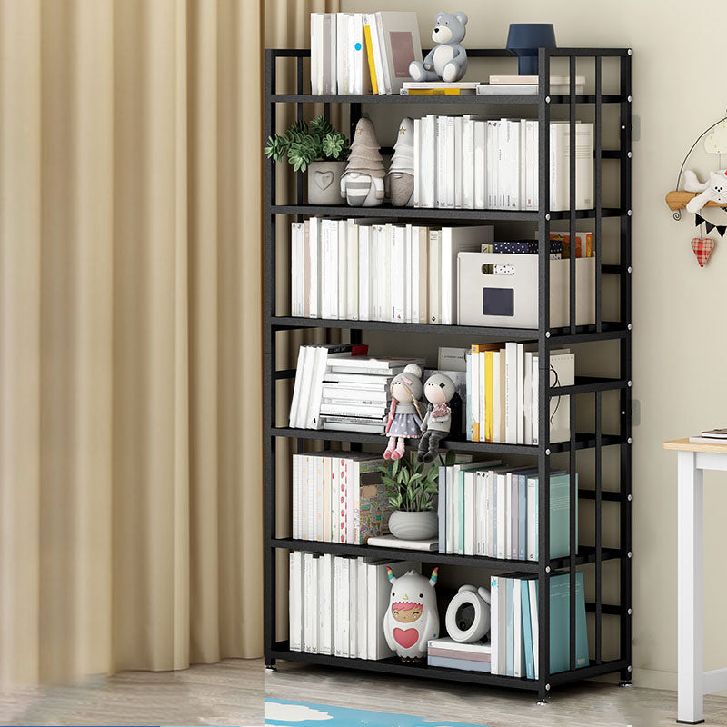 Modern Metal Bookshelf Home Office Standard Bookcase with Shelves