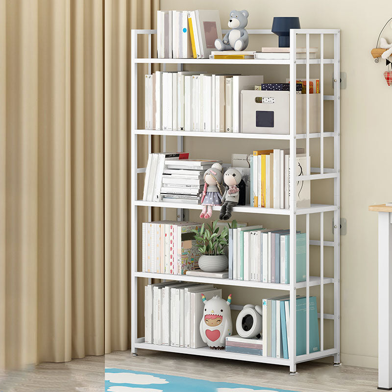 Modern Metal Bookshelf Home Office Standard Bookcase with Shelves
