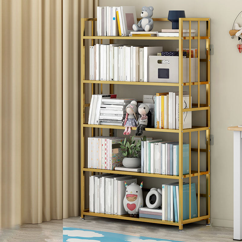 Modern Metal Bookshelf Home Office Standard Bookcase with Shelves