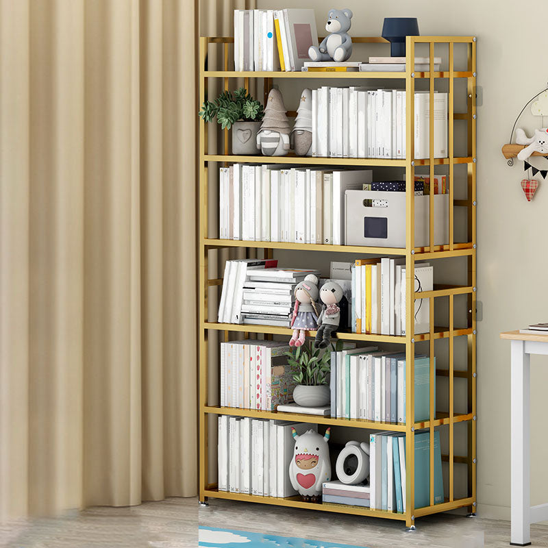 Modern Metal Bookshelf Home Office Standard Bookcase with Shelves