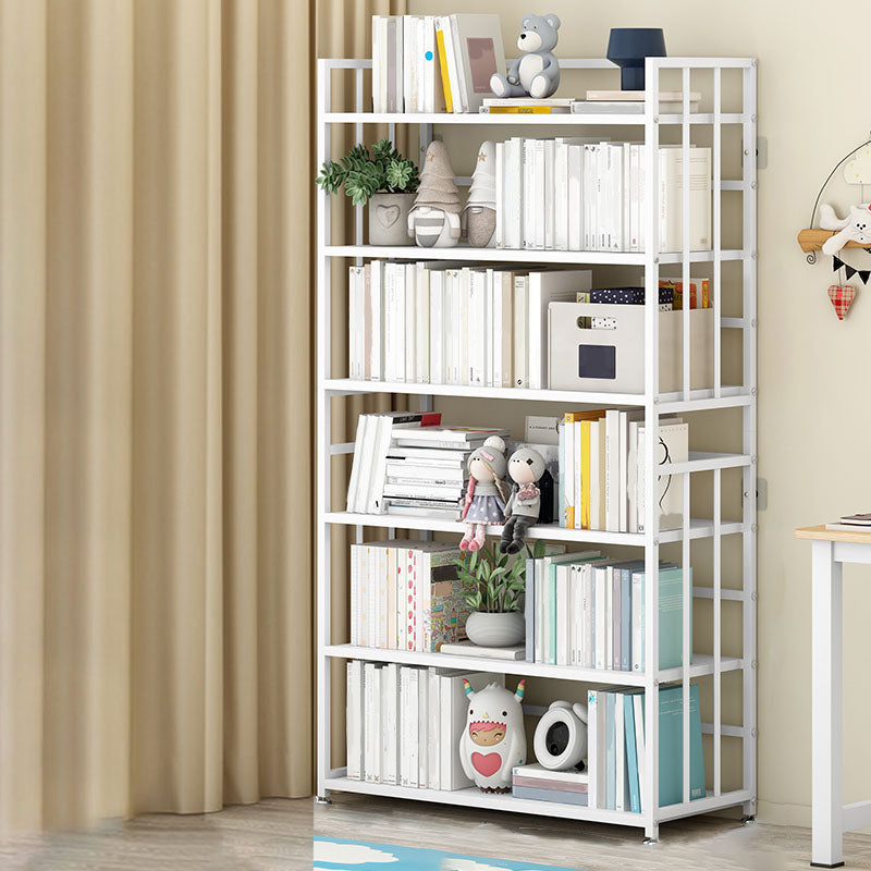 Modern Metal Bookshelf Home Office Standard Bookcase with Shelves