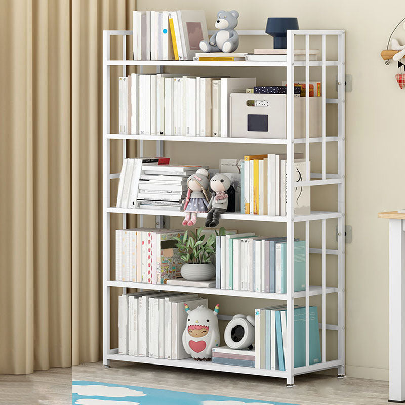 Modern Metal Bookshelf Home Office Standard Bookcase with Shelves