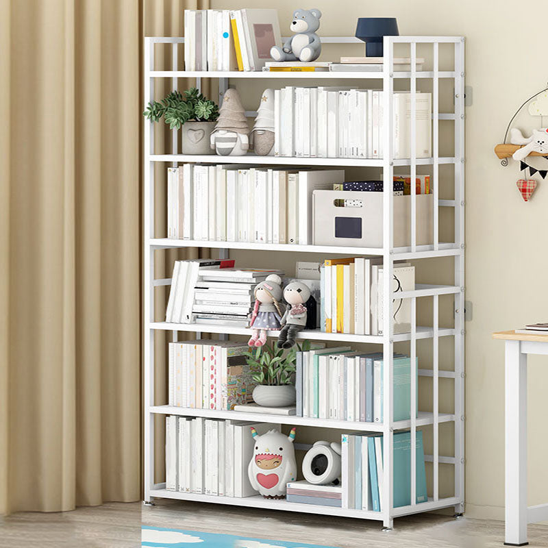 Modern Metal Bookshelf Home Office Standard Bookcase with Shelves