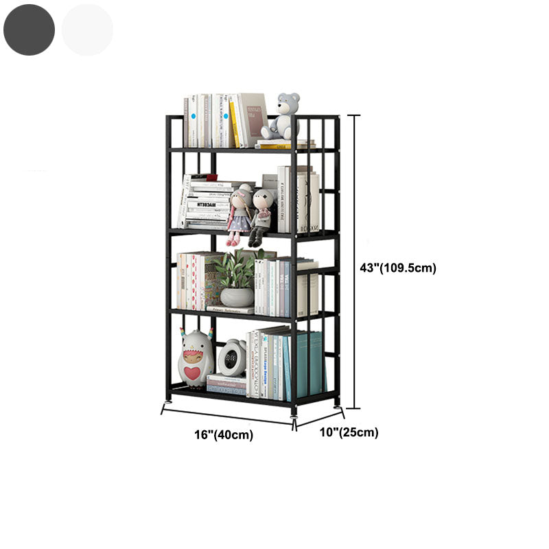 Modern Metal Bookshelf Home Office Standard Bookcase with Shelves