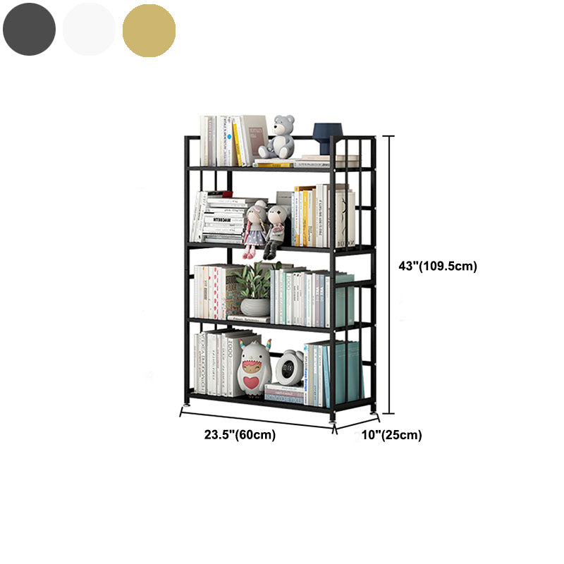 Modern Metal Bookshelf Home Office Standard Bookcase with Shelves