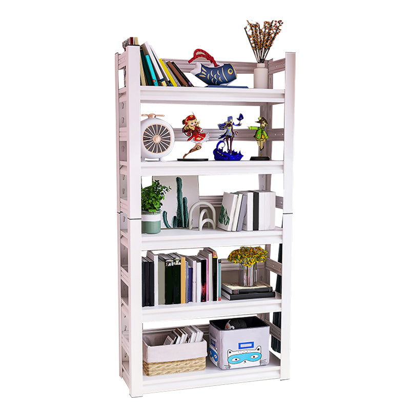 Contemporary Metal Etagere Bookshelf Open Back Home Bookcase