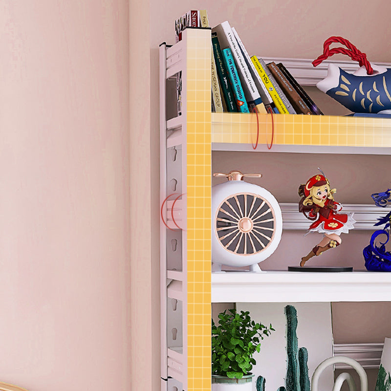 Contemporary Metal Etagere Bookshelf Open Back Home Bookcase