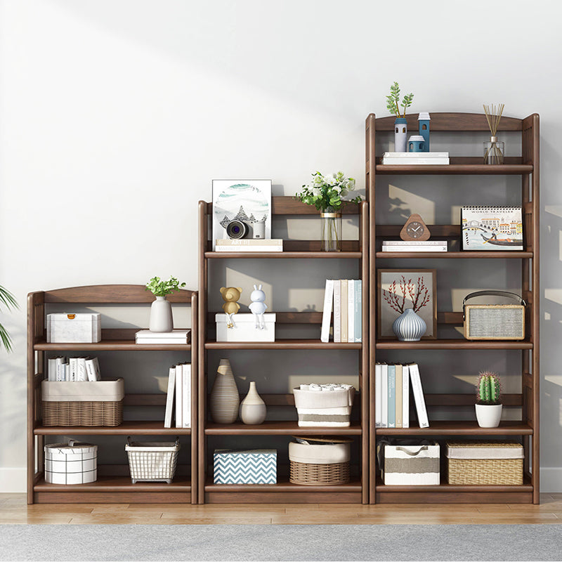 Rectangle Etagere Bookcase Scandinavian Solid Wood Open Back Bookshelf