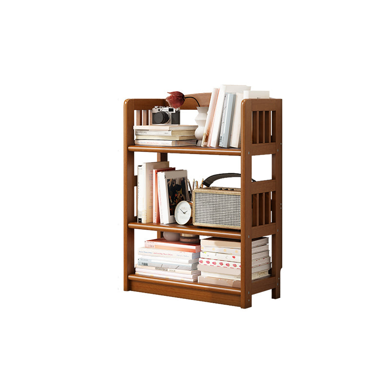 Rectangle Etagere Bookcase Scandinavian Solid Wood Open Back Bookshelf