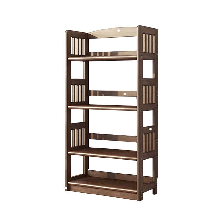 Rectangle Etagere Bookcase Scandinavian Solid Wood Open Back Bookshelf