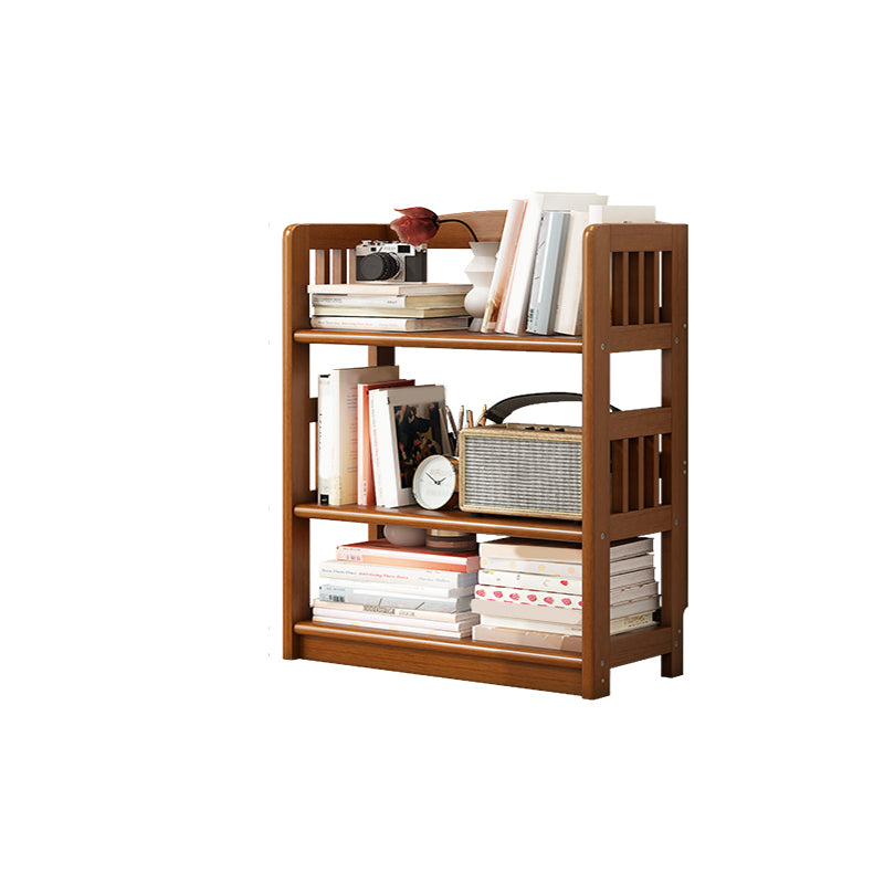 Rectangle Etagere Bookcase Scandinavian Solid Wood Open Back Bookshelf