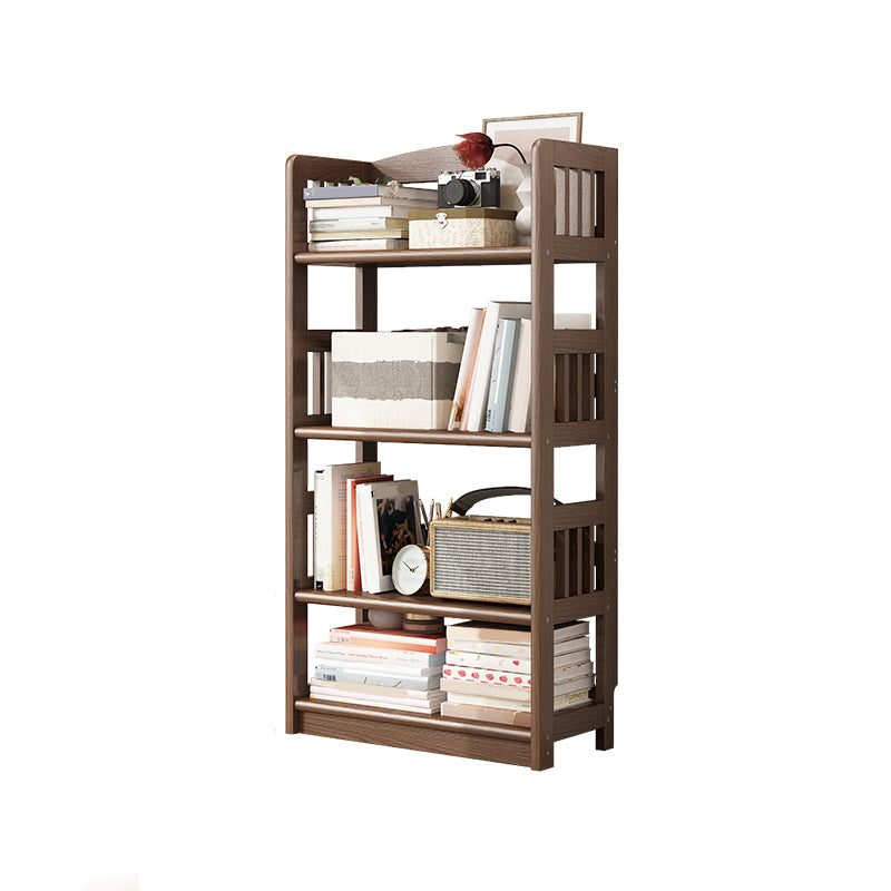 Rectangle Etagere Bookcase Scandinavian Solid Wood Open Back Bookshelf