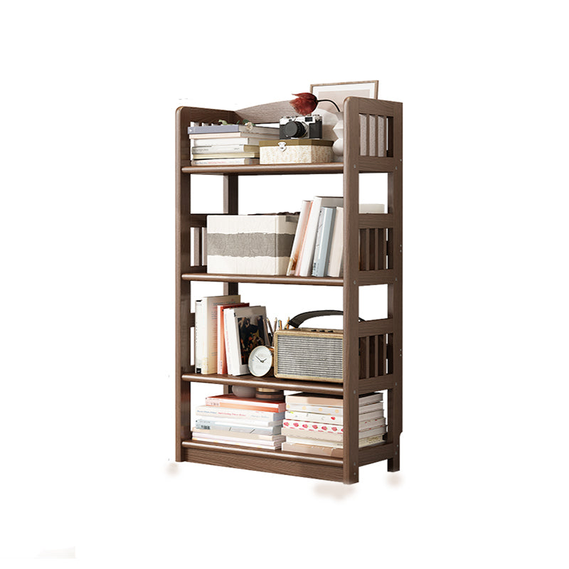 Rectangle Etagere Bookcase Scandinavian Solid Wood Open Back Bookshelf