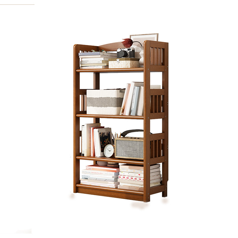 Rectangle Etagere Bookcase Scandinavian Solid Wood Open Back Bookshelf