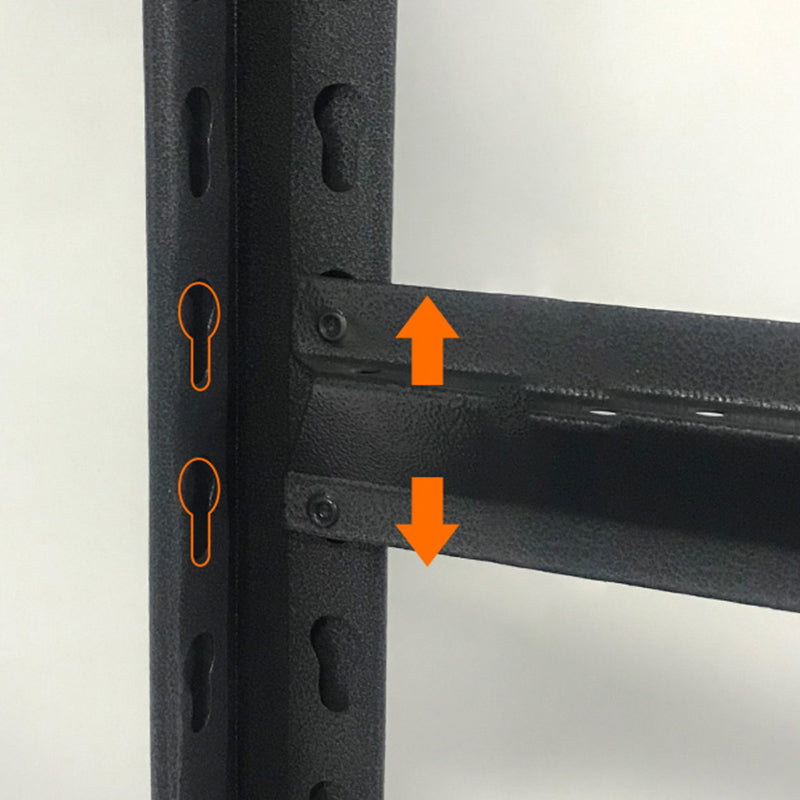 Rectangle Metal Bookcase Modern Closed Back Bookshelf with Shelves