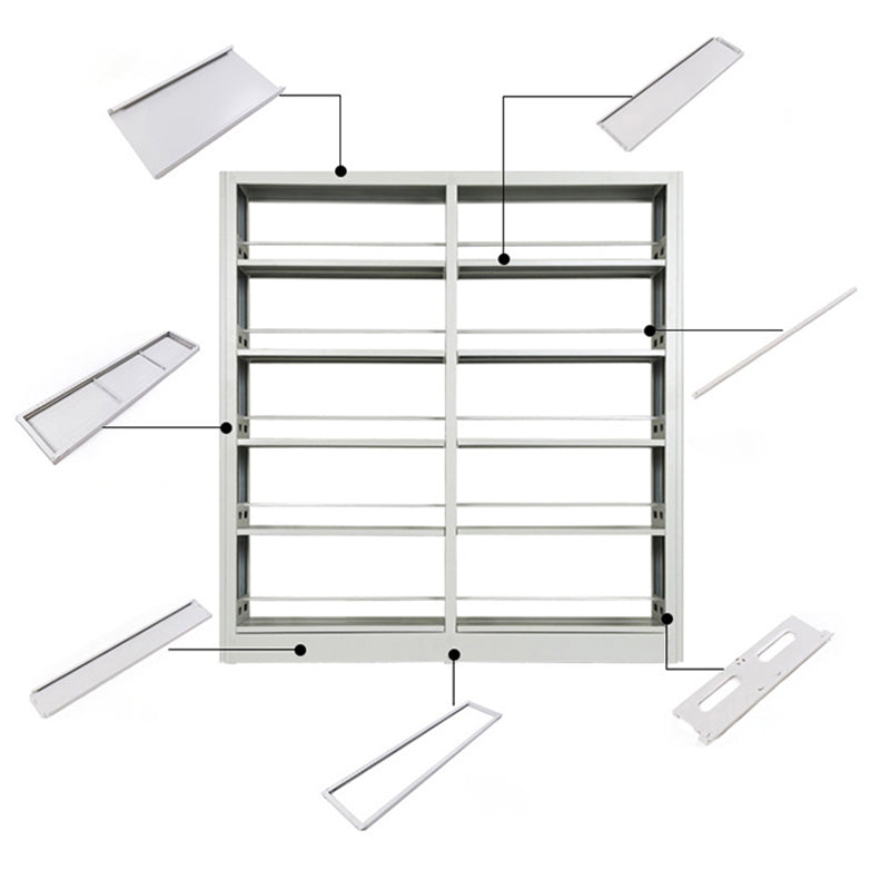 Rectangle Etagere Bookcase Modern Metal Open Bookcase with Shelves