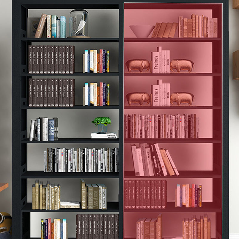 Rectangle Etagere Bookcase Modern Metal Open Bookcase with Shelves