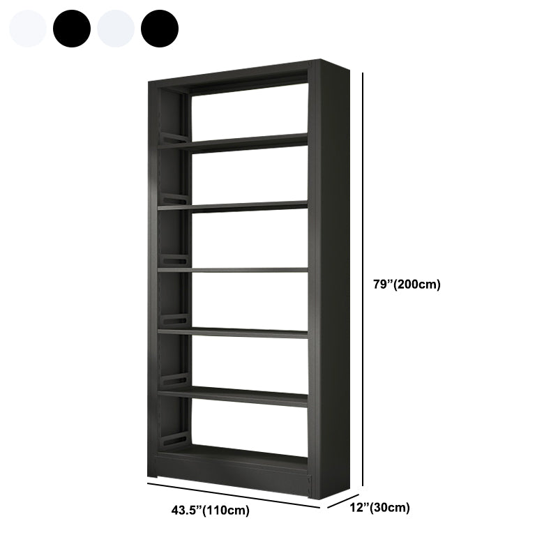 6-Tier Steel Matte Finish Bookcase Standard 79-inch Bookshelf
