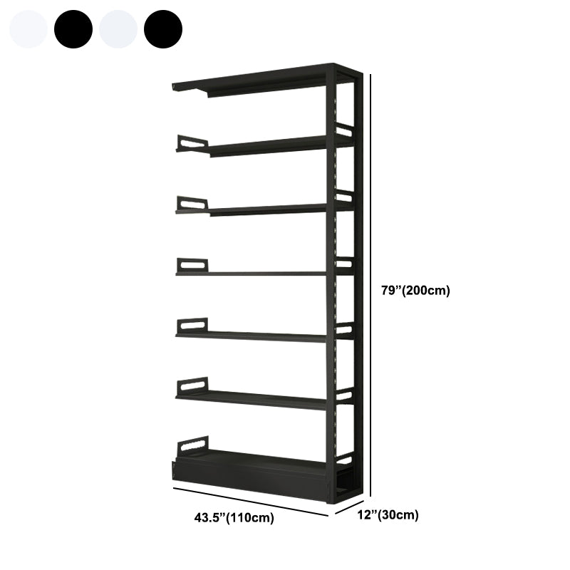 6-Tier Steel Matte Finish Bookcase Standard 79-inch Bookshelf