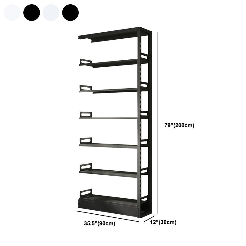 6-Tier Steel Matte Finish Bookcase Standard 79-inch Bookshelf