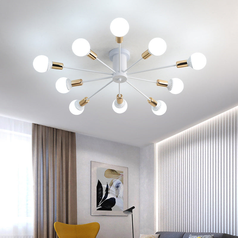 Industrial Ceiling Light Creative Semi-flush Mount Light Fixture for Sitting Room