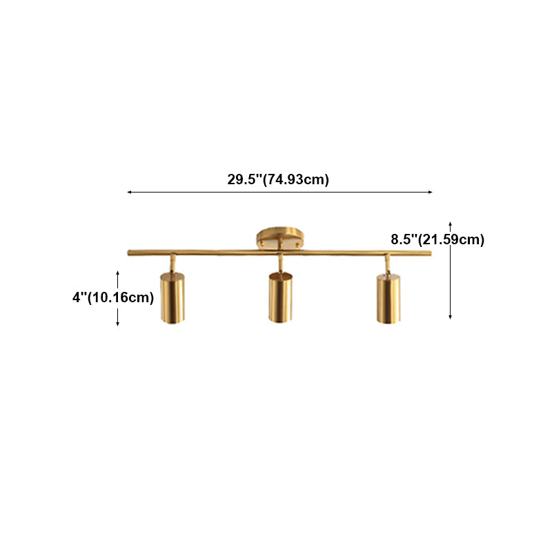 Cylindrical Shape Rail Ceiling Lamp Modern Simple Style Aluminium Flush Mount for Clothing Store