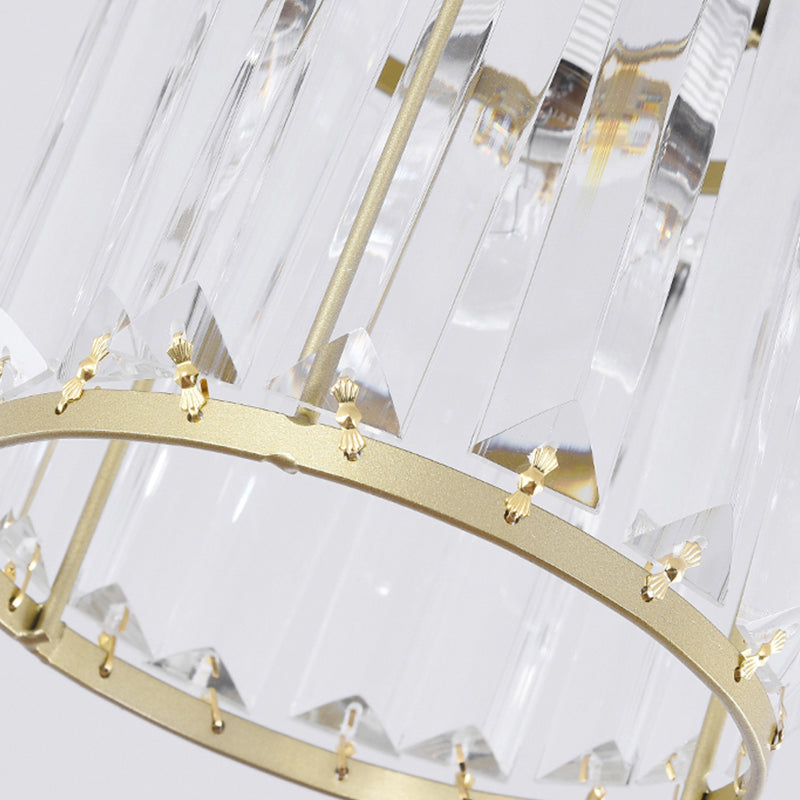 Cylinders Modern Flush Mounted Ceiling Lights Crystal Lighting Fixture for Living Room Foyer