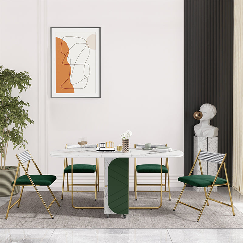 Contemporary Dining Set 1/2/3/5 Pcs Folding Dining Room Table and Chairs