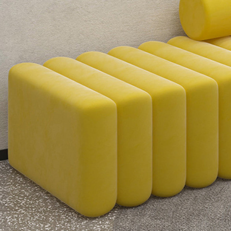 16.92" High Velvet Standard Sofa Contemporary Armless Sofa for Living Room