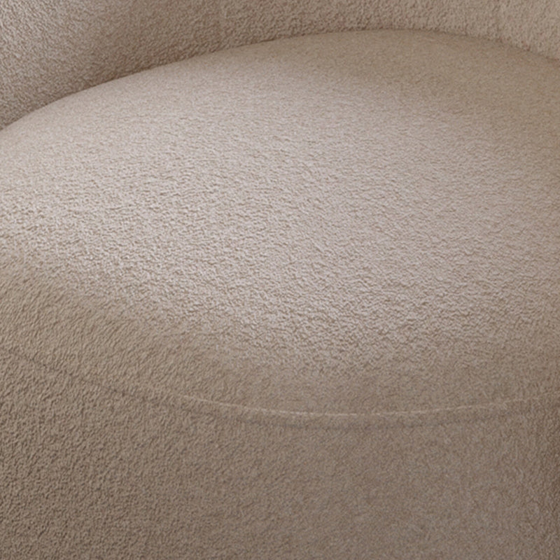 Gray Wool Sloped Arm Sofa Contemporary Curved Sofa for Living Room