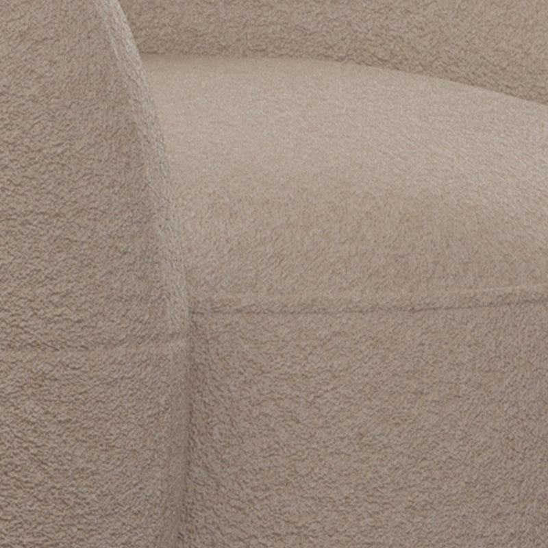 Gray Wool Sloped Arm Sofa Contemporary Curved Sofa for Living Room