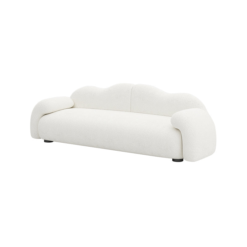 32.38" D Wool Sofa Modernism Pillow Top Arm Seating in White