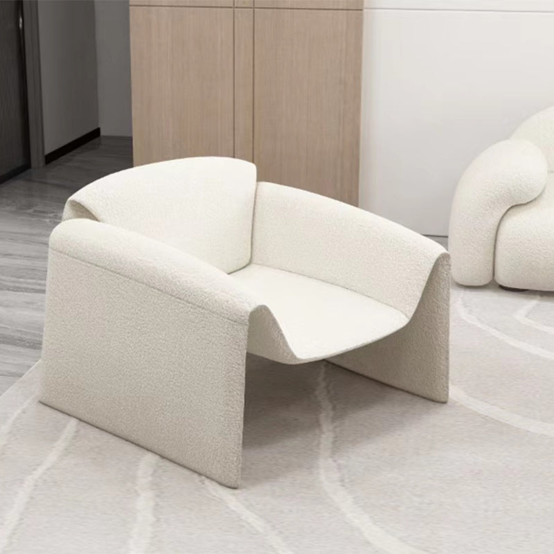 32.38" D Wool Sofa Modernism Pillow Top Arm Seating in White