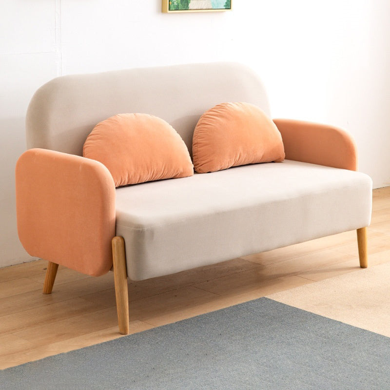 26.77" Wide Velvet Sofa Standard Square Arm Sofa for Living Room