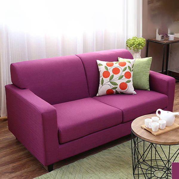 Living Room Contemporary Cushions Standard Square Arm Stationary Sofa