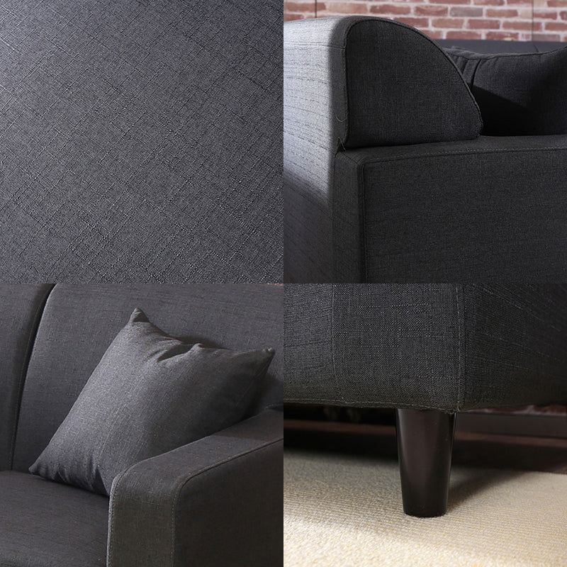 Living Room Contemporary Cushions Standard Square Arm Stationary Sofa