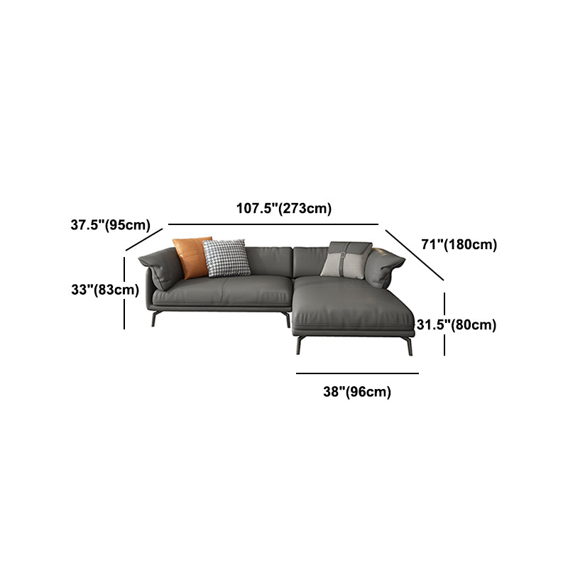 Pillow Arms Cushion Back Contemporary Stain-Resistant Storage Sofa