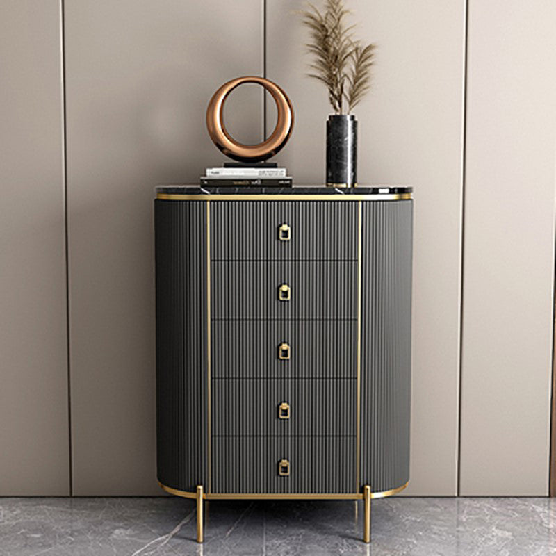 Modern Living Room Buffet Stand Stone and Engineered Wood Buffet