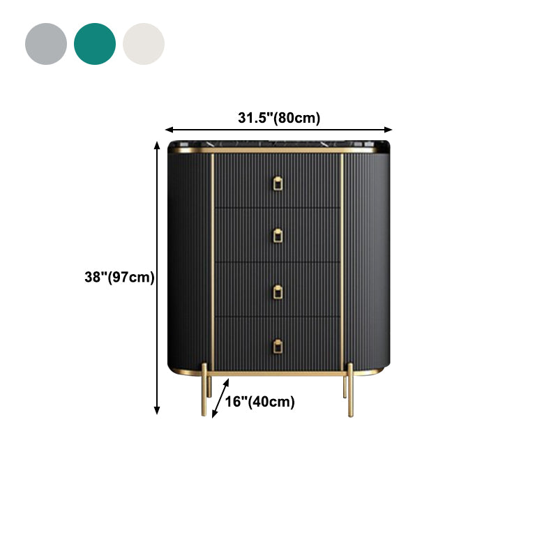 Modern Living Room Buffet Stand Stone and Engineered Wood Buffet