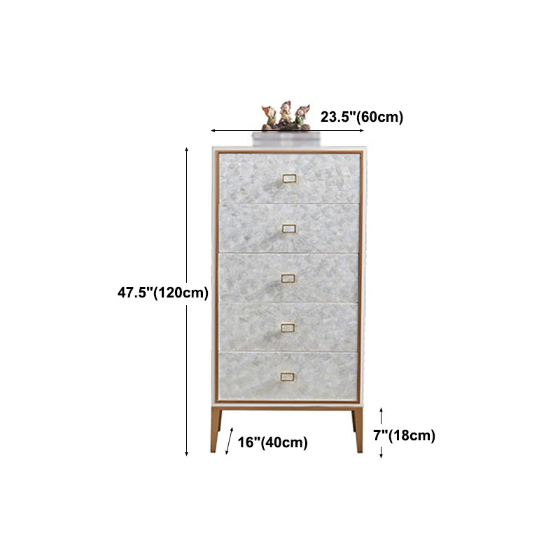 Modern Living Room Buffet Wood and Metal Sideboard Buffet in White